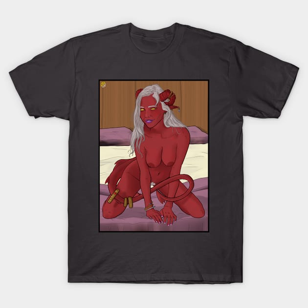 Tempting Tiefling T-Shirt by ArtOfTheNerd